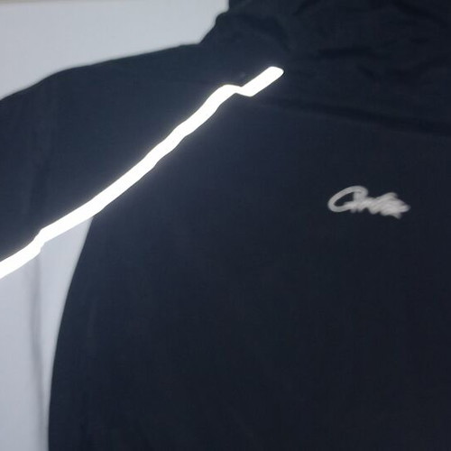 Corteiz Alcatraz windbreaker jacket black and white, size M