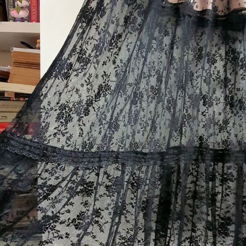 Lynne lace long dress new, black, size M