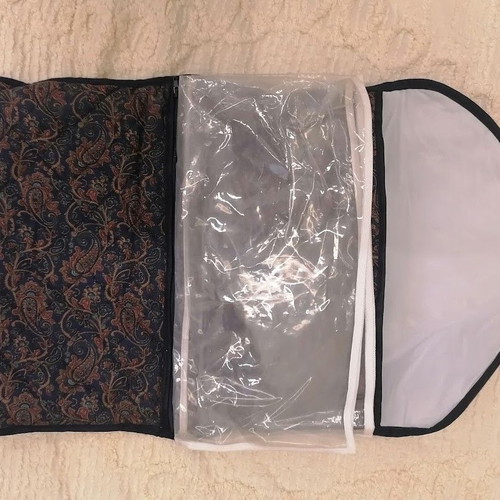 Vintage Quilted Travel Set with Women's Slippers Size 39, Like New