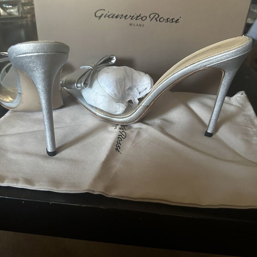 Mule Gianvito Rossi new silver transparent size 40