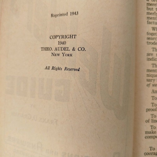Audels Welders Guide book used, English, 1943