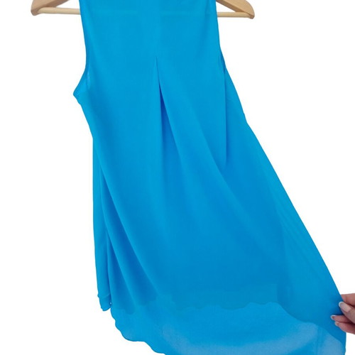 Naracamicie Italian Blue Blouse L/XL like new with Elegant Collar
