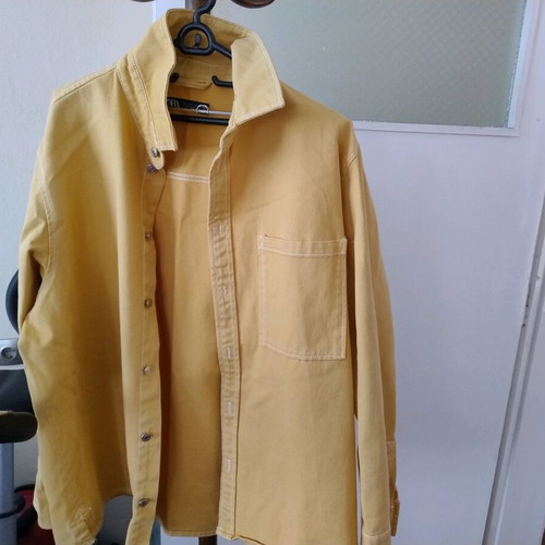 Men's denim shirt Zara like new, yellow, size L