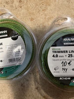 Μεσινέζες πριονωτές 2 τεμάχια 4mm x 25 μέτρα καινούργιες