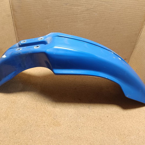 Yamaha front fender motocross enduro, white painted blue