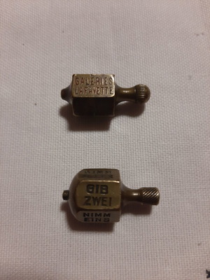 Vintage brass bar spinners set from 1920s