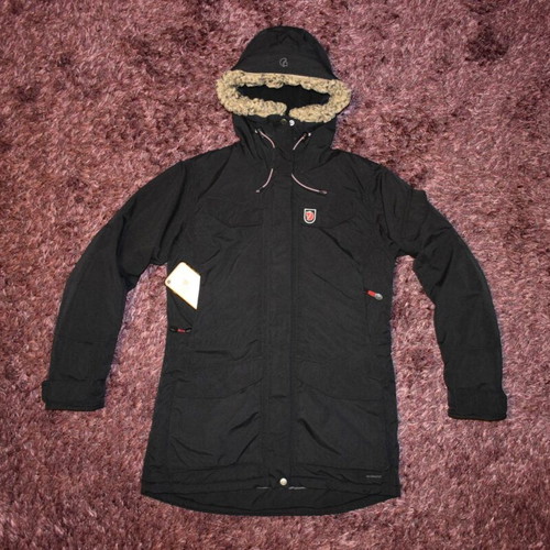 Fjallraven NUUK parka woman size S like new, black and blue