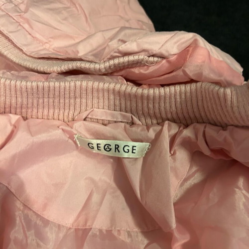 George pink jacket used, 5-6 years, 120-116 cm with hood