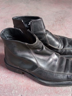 Lupo leather black ankle boots used, size 40