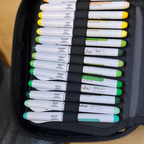 Ohuhu Nahuku 72 acrylic markers like new