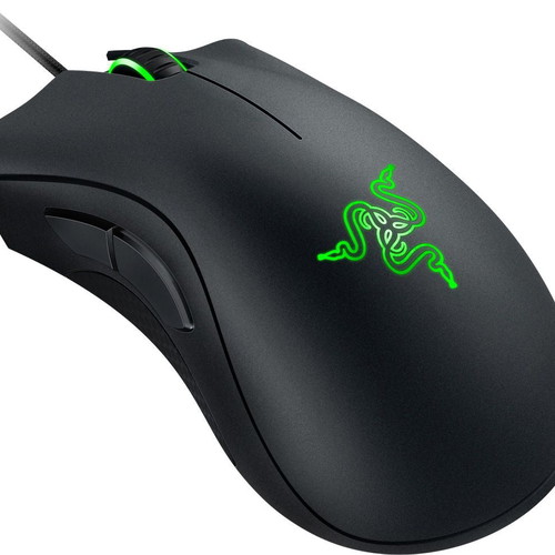 Razer Deathadder mouse like new with green illuminated logo