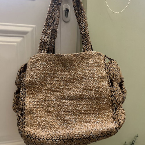 Ble Resort Collection Straw Jute Handbag like new, beige