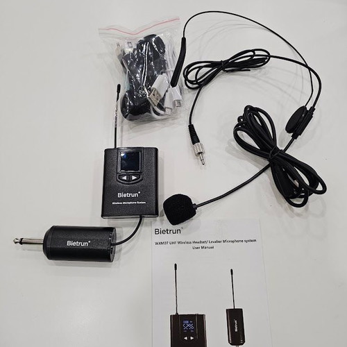 Bietrun WXM07 ασύρματο σύστημα μικροφώνου UHF 3 σε 1 καινούργιο
