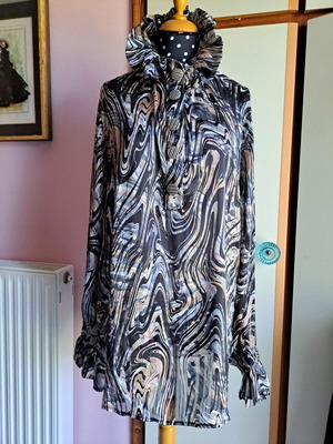 The Jerkins Citana πουκάμισο μπλούζα καινούργιο, μαύρο πολύχρωμο