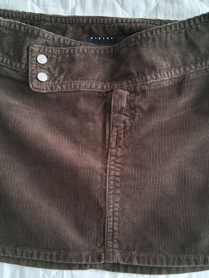 Sisley corduroy skirt like new, dark brown