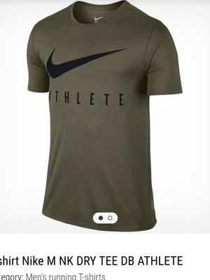 T-shirt Nike M NK DRY TEE DB ATHLETE σαν καινούργιο, πράσινο
