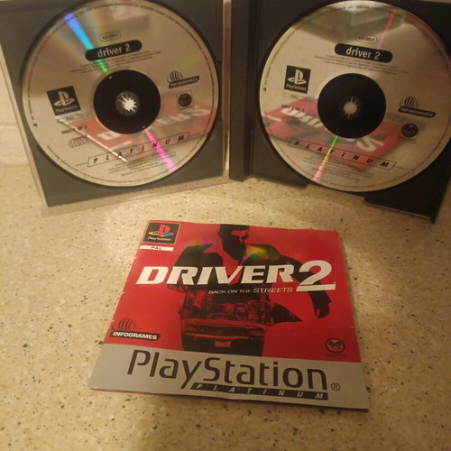 Driver 2 PlayStation 1 game used Platinum