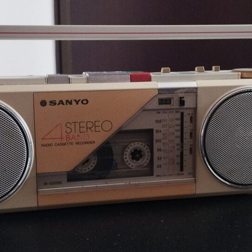 SANYO radio cassette player used, portable collectible