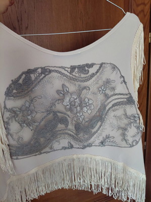 Nidodileda Boho crop top one size like new with embroidery and fringes