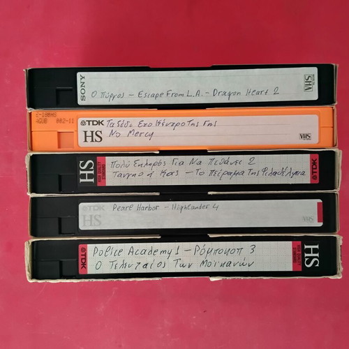 VHS tapes used, pack of 100, 2-hour and 3-hour recordings