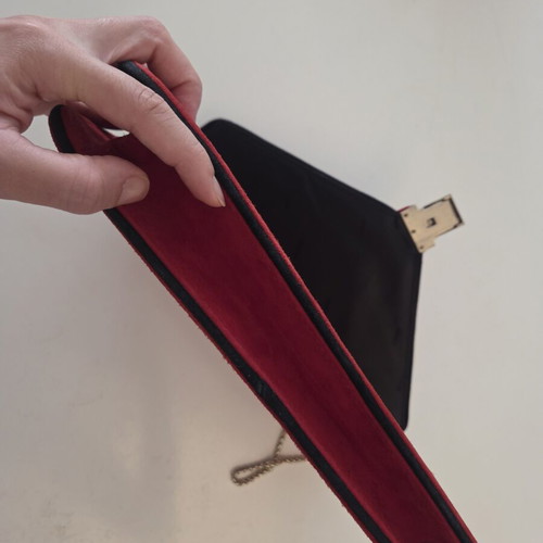 Dune London Red Suede Envelope Clutch Bag