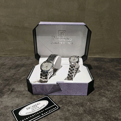 Ricardo vintage couple watches 90's era brand new, silver