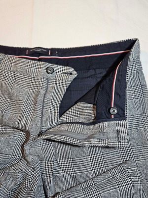 Tommy Hilfiger men's gray checked pants size L like new