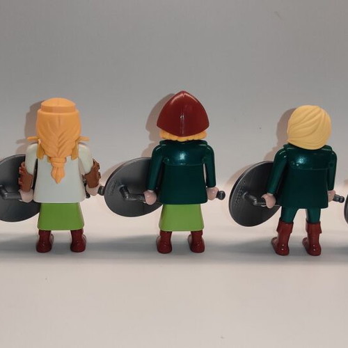Playmobil викингски щитови девойки custom употребявани, комплект от пет