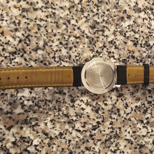 Vintage Polol Akteo wristwatch by J-C Mareschal, minimal black