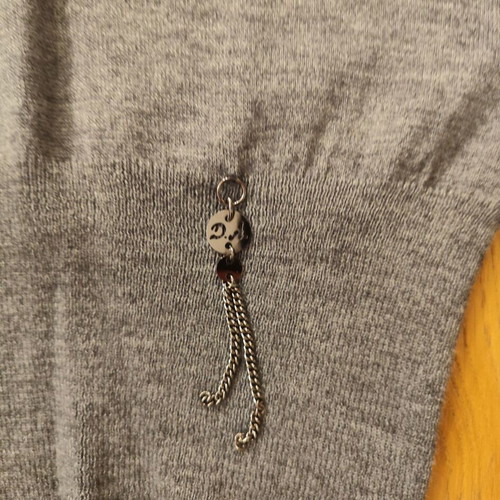 Daniele Alessandrini Grey Wool Pullover Sweater Like New, Batwing Sleeves