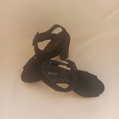 Migato high-heeled sandals used, size 38, black