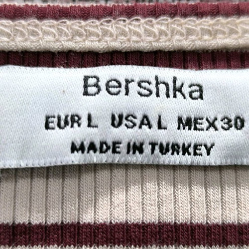 Fitted striped dress Bershka size large like new
