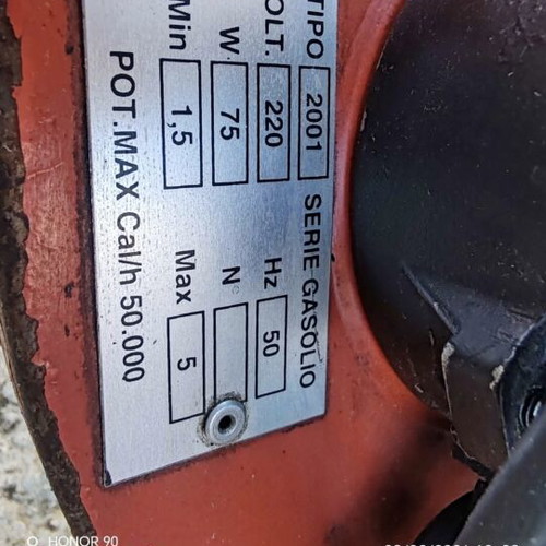 Oroflam oil burner used for boiler up to 50000 calories