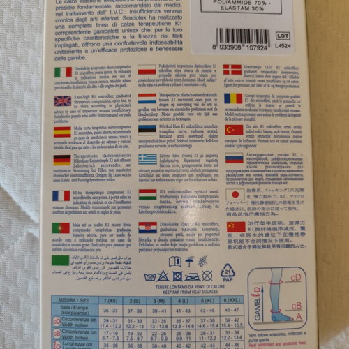 ScudoTex K1 open toe compression socks like new, beige, knee-high