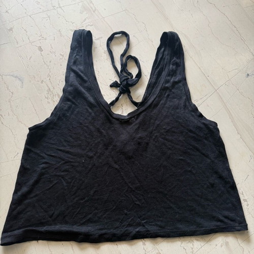 Black see-through blouse used, size M