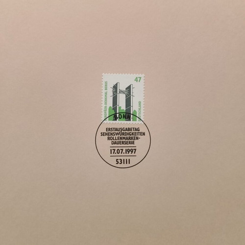 Germany 1997 stamp with Bonn first day cover cancellation