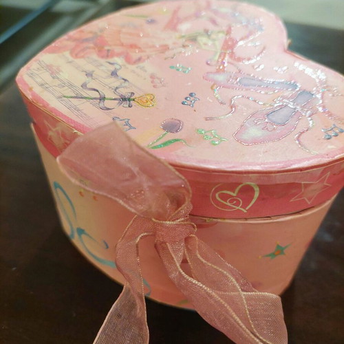 Jewelry box with wind-up ballerina used, Swan Lake melody