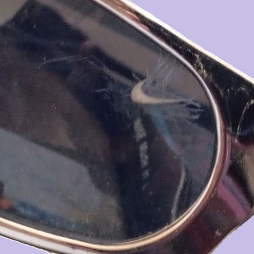 Nike sunglasses used with scratches on lenses and frame, men's black