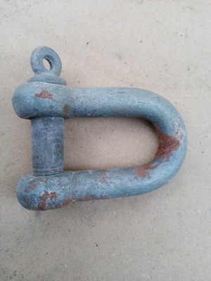 Nautical D-type shackle, 20mm diameter