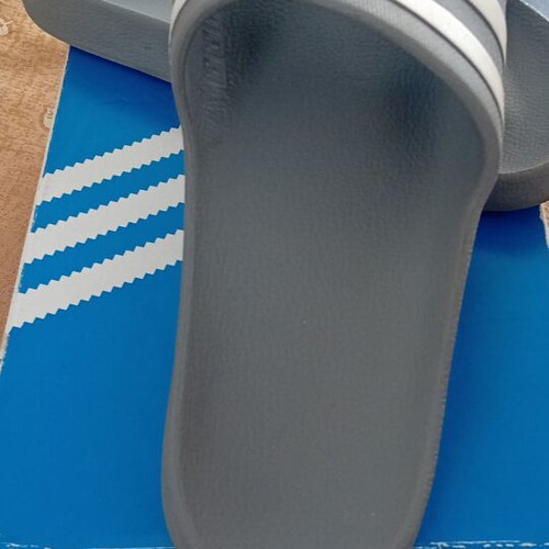 Adidas slides size 40.5 gray like new