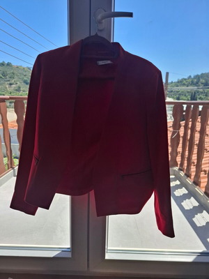 Mango blazer like new, size large, red