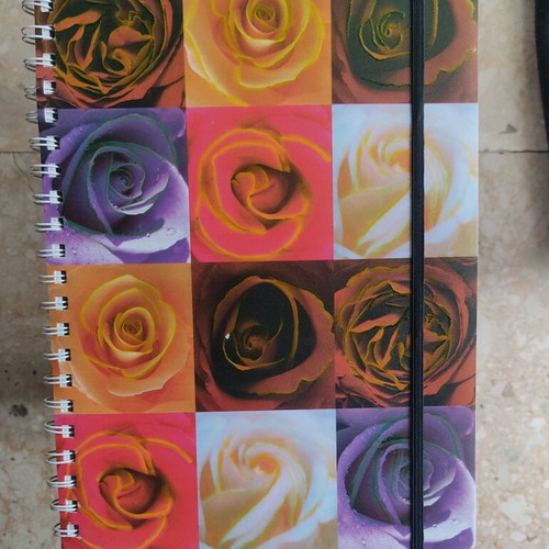 Notebook with rose design like new