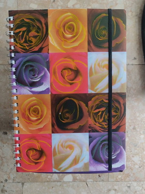 Notebook with rose design like new