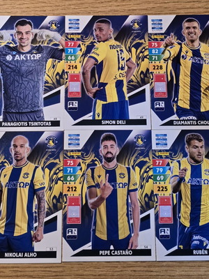 Κάρτες Αστέρας Τρίπολης Super League 2024-2025 Adrenalyn XL σαν καινούργιες, πακέτο 10
