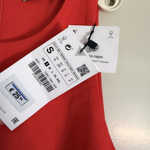 Zara coral short A-line dress with party shoulders new