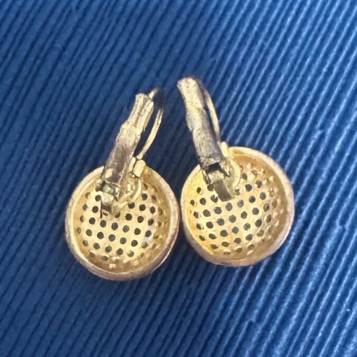 VG Styline gold-tone drop earrings with stones