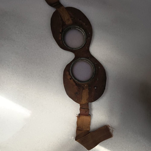 Authentic World War II military motorcycle goggles