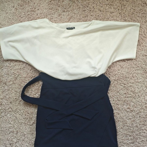 Boohoo Elegant Dress Black and Cream XL EU 44 like new