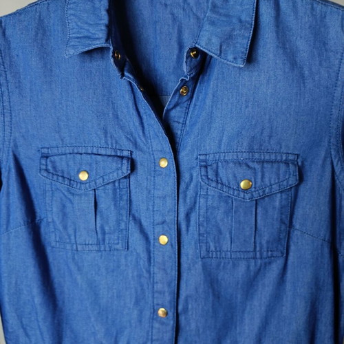 Dorothy Perkins denim shirt-dress like new, size 34, blue
