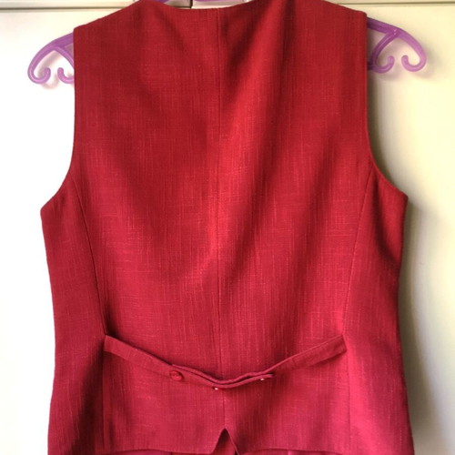 Vintage Vera Condotti red vest in viscose-linen like new